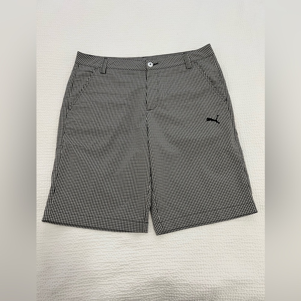 Puma Mens Check Golf Shorts